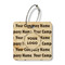 Logo & Company Name Wood Luggage Tags - Square - Front/Main