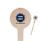 Logo & Company Name 4" Round Wooden Food Picks - Single-Sided