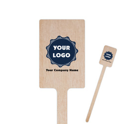 Logo & Company Name Rectangle Wooden Stir Sticks