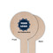 Logo & Company Name Wooden 6" Food Pick - Round - Single Sided - Front & Back