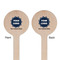 Logo & Company Name Wooden 6" Stir Stick - Round - Double Sided - Front & Back