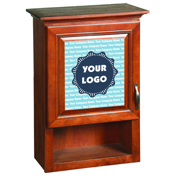 Logo & Company Name Wooden Cabinet Decal (Medium)