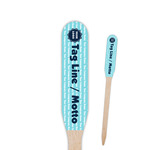 Logo & Company Name Paddle Wooden Food Picks - Double-Sided
