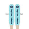 Logo & Company Name Wooden Food Pick - Paddle - Double Sided - Front & Back