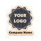 Logo & Company Name Wooden Sticker - Main