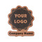 Logo & Company Name Wooden Sticker Medium Color - Main