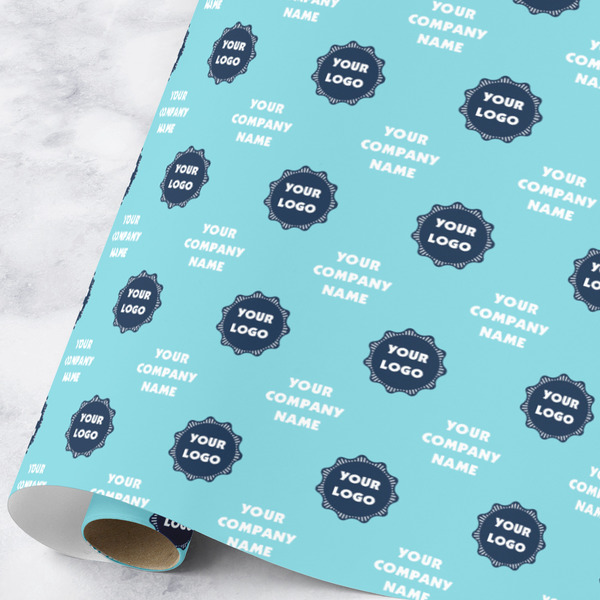 Custom Logo & Company Name Wrapping Paper Roll - Large - Satin