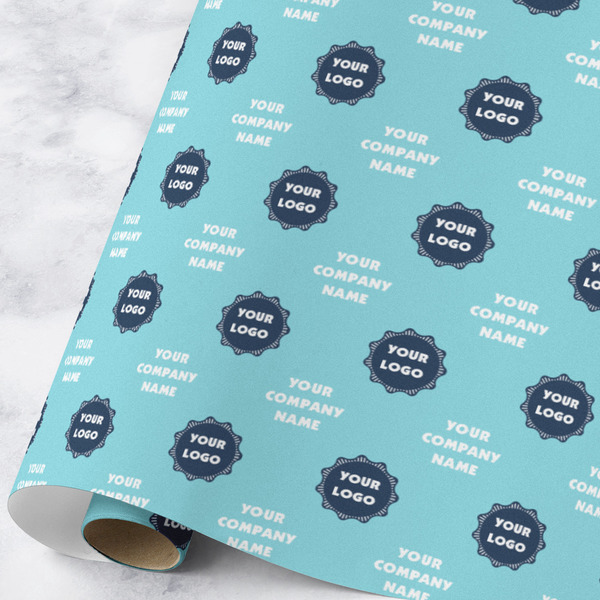 Custom Logo & Company Name Wrapping Paper Roll - Large - Matte