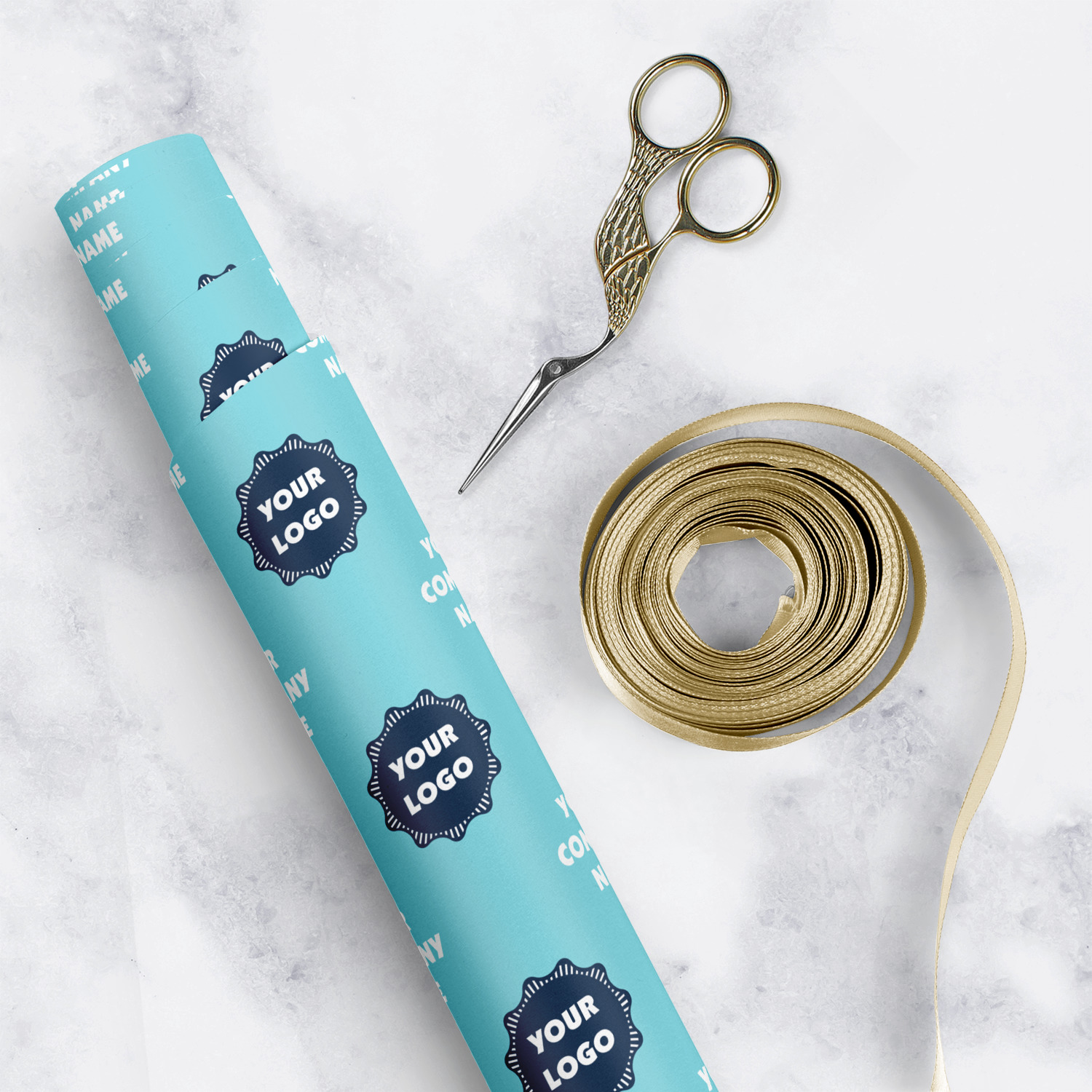 Logo & Company Name Wrapping Paper YouCustomizeIt