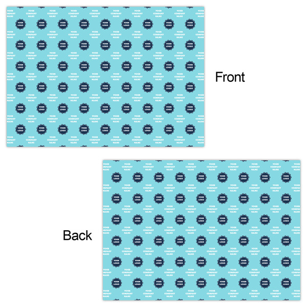 Logo & Company Name Wrapping Paper Sheet - Double Sided - Front & Back
