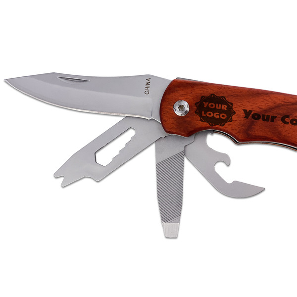 Logo & Company Name Wrench Multi-tool - DETAIL (knife end)