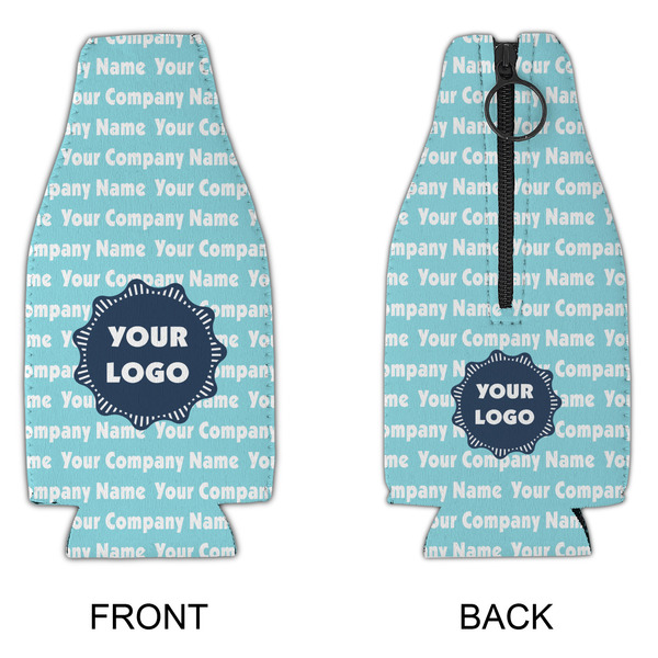 Logo & Company Name Zipper Bottle Cooler - APPROVAL