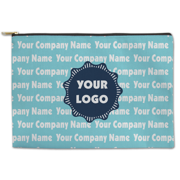 Custom Logo & Company Name Zipper Pouch - Large - 12.5" x 8.5"