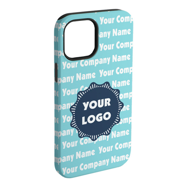 Custom Logo & Company Name iPhone Case - Rubber Lined - iPhone 15 Plus