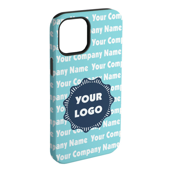 Custom Logo & Company Name iPhone Case - Rubber Lined