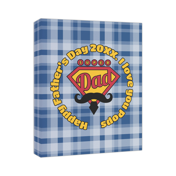 Custom Hipster Dad Canvas Print (Personalized)