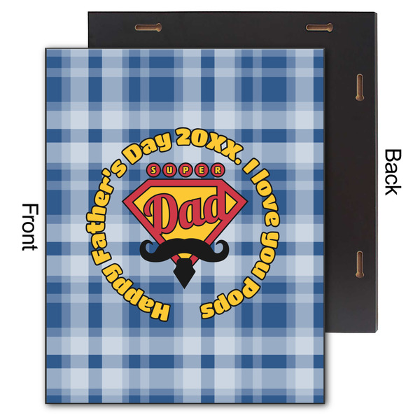 Hipster Dad 11x14 Wood Print - Front & Back View