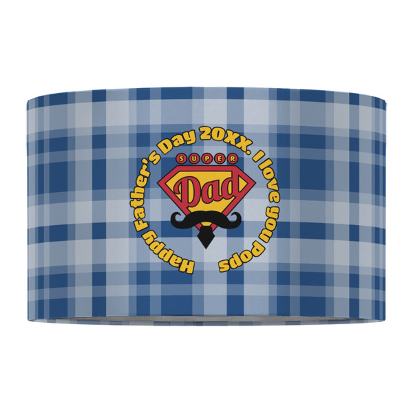 Hipster Dad 12" Drum Lampshade - FRONT (Fabric)