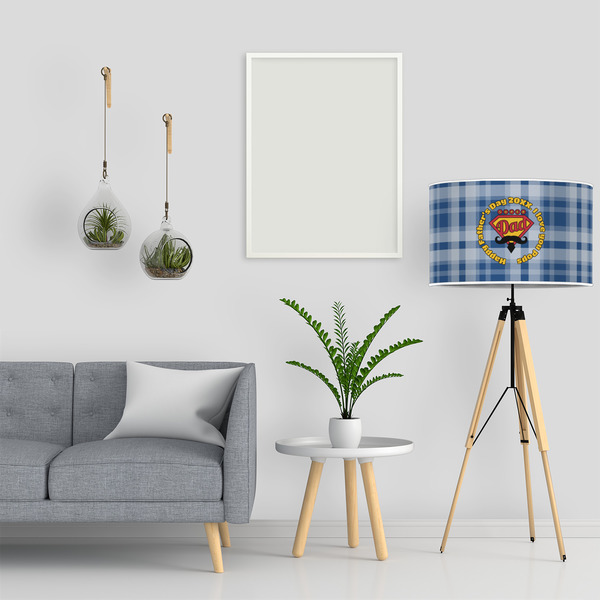 Hipster Dad 12" Drum Lampshade - LIFESTYLE