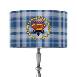 Hipster Dad 12" Drum Lamp Shade - Fabric (Personalized)