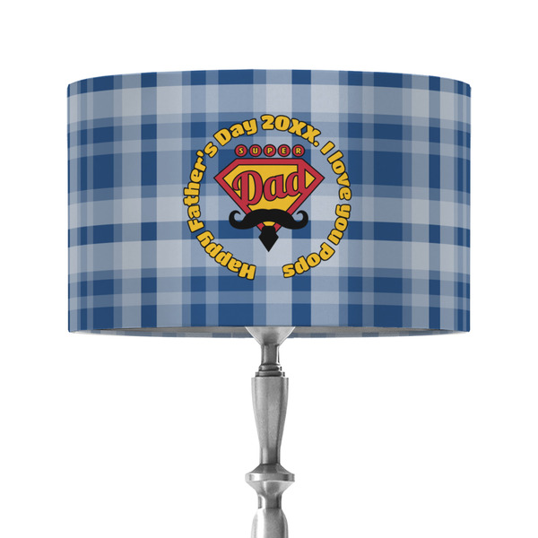 Custom Hipster Dad 12" Drum Lamp Shade - Fabric (Personalized)