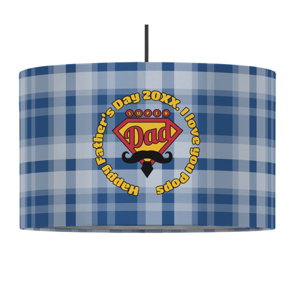 Hipster Dad 12" Drum Lampshade - PENDANT (Fabric)