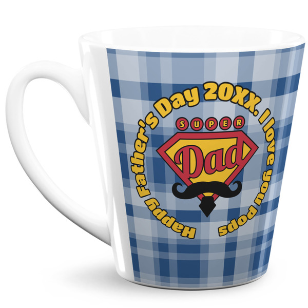 Custom Hipster Dad 12 Oz Latte Mug (Personalized)