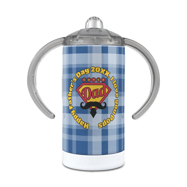 Custom Hipster Dad 12 oz Stainless Steel Sippy Cup (Personalized)