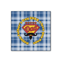 Hipster Dad Wood Print - 12x12 (Personalized)