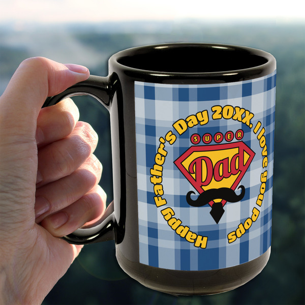 Hipster Dad 15oz. Black Mug - LIFESTYLE