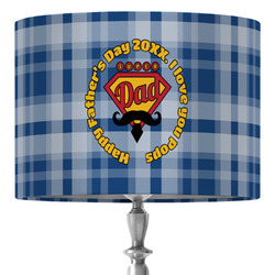 Hipster Dad 16" Drum Lamp Shade - Fabric (Personalized)