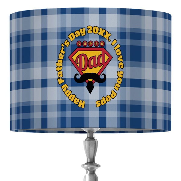 Custom Hipster Dad 16" Drum Lamp Shade - Fabric (Personalized)