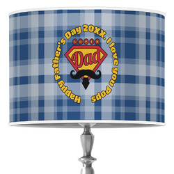 Hipster Dad 16" Drum Lamp Shade - Poly-film (Personalized)