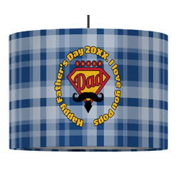 Hipster Dad 16" Drum Pendant Lamp - Fabric (Personalized)
