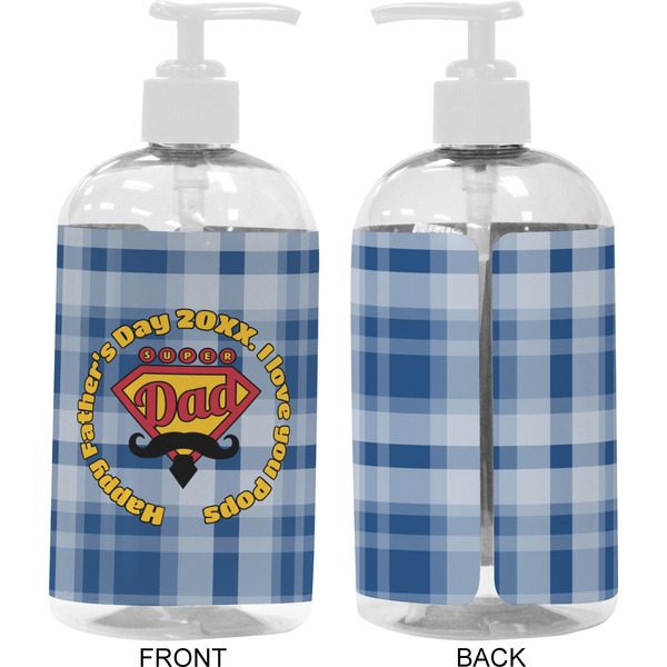 Hipster Dad 16 oz Plastic Liquid Dispenser- Approval- White