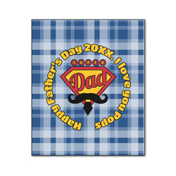 Hipster Dad Wood Print - 20x24 (Personalized)