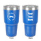 Hipster Dad 30 oz Stainless Steel Ringneck Tumbler - Blue - Double Sided - Front & Back