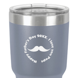 Hipster Dad 30 oz Stainless Steel Tumbler - Grey - Single-Sided (Personalized)