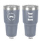Hipster Dad 30 oz Stainless Steel Ringneck Tumbler - Grey - Double Sided - Front & Back