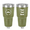 Hipster Dad 30 oz Stainless Steel Ringneck Tumbler - Olive - Double Sided - Front & Back