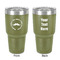 Hipster Dad 30 oz Stainless Steel Tumbler - Olive - Double-Sided (Personalized)