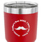 Hipster Dad 30 oz Stainless Steel Ringneck Tumbler - Red - CLOSE UP