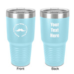 Hipster Dad 30 oz Stainless Steel Tumbler - Teal - Double-Sided (Personalized)