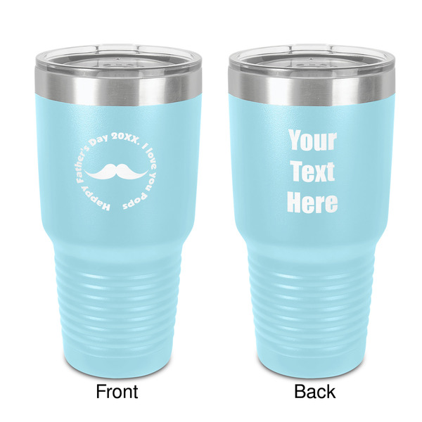 Custom Hipster Dad 30 oz Stainless Steel Tumbler - Teal - Double-Sided (Personalized)