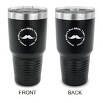 Hipster Dad 30 oz Stainless Steel Tumbler - Black - Double Sided (Personalized)