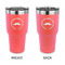 Hipster Dad 30 oz Stainless Steel Ringneck Tumblers - Coral - Double Sided - APPROVAL