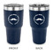 Hipster Dad 30 oz Stainless Steel Ringneck Tumblers - Navy - Double Sided - APPROVAL