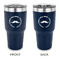 Hipster Dad 30 oz Stainless Steel Tumbler - Navy - Double Sided (Personalized)