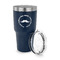 Hipster Dad 30 oz Stainless Steel Ringneck Tumblers - Navy - LID OFF