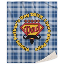 Hipster Dad Sherpa Throw Blanket - 60"x80" (Personalized)